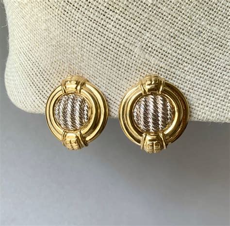 givenchy g square earrings|givenchy gold earrings vintage.